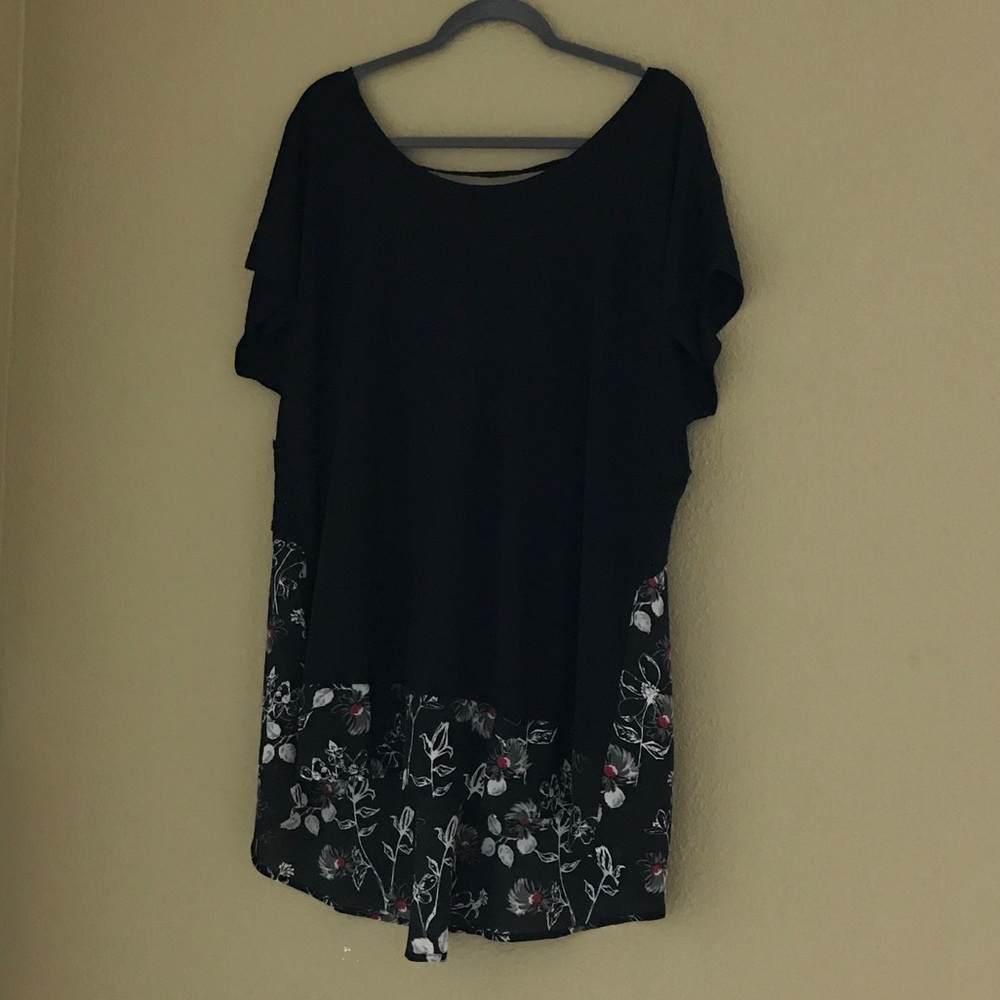Scoop Neck High-Low Top (3x)